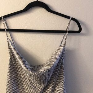 NWT Banana Republic Gray Drape neck cami